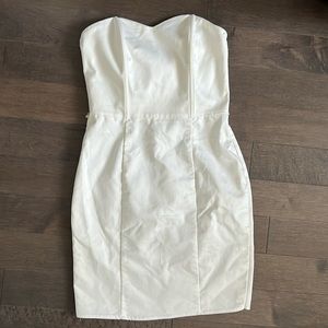White bustier dress
